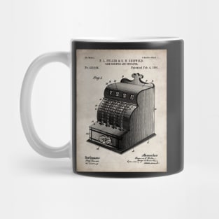 Cash Register Patent - Entrepreneur Office Decor Art - Antique Mug